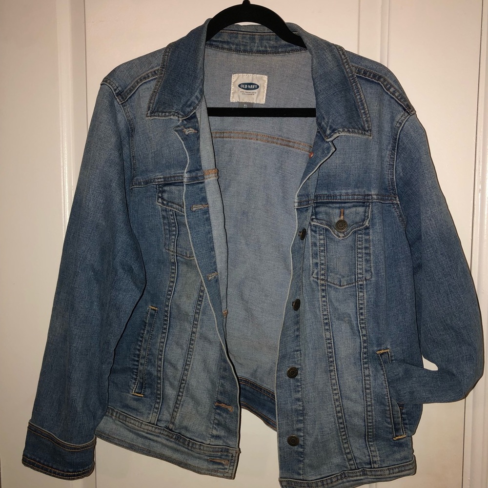 Classic true blue jean old navy denim jacket xl